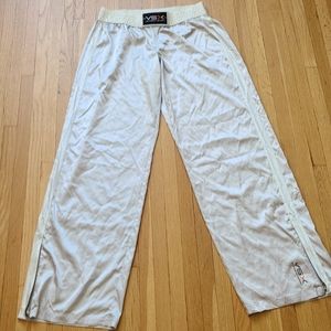 VSX shiny joggers with zipper bottoms